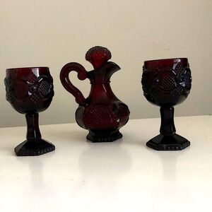 Vintage Avon 1876 Cape Cod Ruby Red Glass